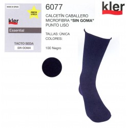 KLER 6077 ✓ Calcetín caballero microfibra sin goma